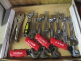 Flat of Assorted Crescent Wrenches and Vice Grips - con 471
