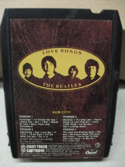 Eight Track Cartridge Love Songs - The Beatles - Capitol Records - con 363