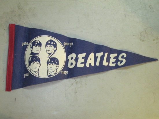 Beatles Pennant - Blue - White Red - NEMS 1965 - con 363