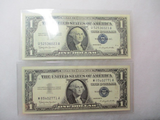 2 1957-B $1.00 Silver Certificates - con 509