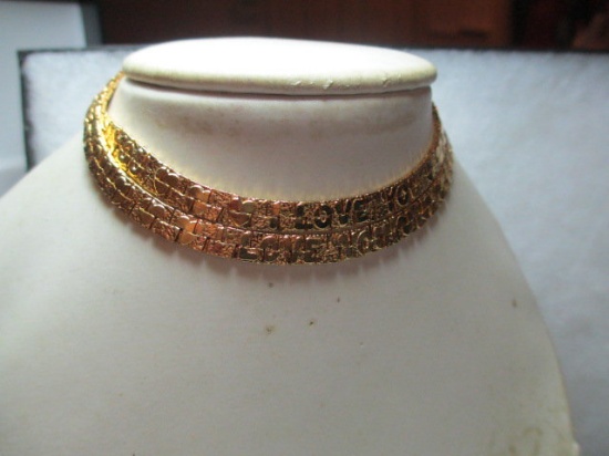 Gold Plated Necklace and Bracelet - con 12