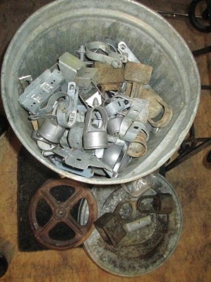 Garbage Can Full of Fence hardware 100+ Pounds -> Will not be Shipped! <- con 536