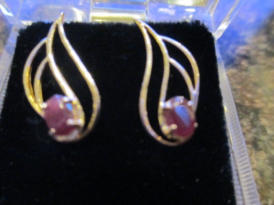 GP Sterling w/ruby earrings con 570