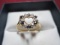 14K Yellow Gold and Diamond Ring - Size 5.75 - con 12