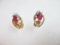 14k Yellow Gold and Diamond Earrings - con 12