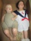 Two Antique Dolls eih co 18 and 22 Long - con 12