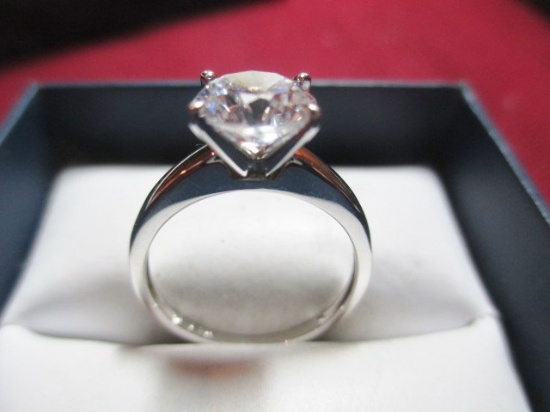 14k White Gold Setting with CZ - Size 6.75 - con 12