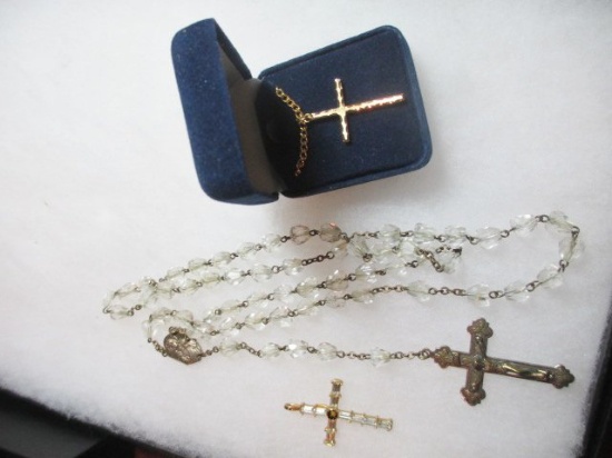 Two Crosses and 1 Rosary - con 12