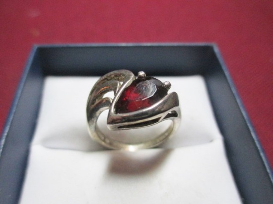 Sterling Silver Ring - Size 5.75 - con 12
