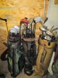 Lot of 3 Bags of Golf Clubs -> Will not be Shipped! <- con 9
