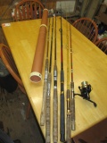 6 Assorted Fishing Rods with Telescoping Carry Tube -> Will not be Shipped! <- con 12