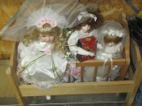 Doll Bed Mag Rack with 3 Assorted Dolls - More -> Will not be Shipped! <- con 1