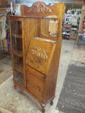 Drop-Front Secretary with Bow Front - 65x34x11 -> Will not be Shipped! <- con 9