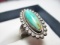 Sterling Silver and Turquoise Ring - Size 7.5 - con 9