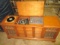 GE Stereo and Record Player with Built In Speakers - 30x66x18 -> Will not be Shipped! <- con 9