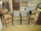Pair of Wicker Stools with 2 outdoor Chairs Tallest 42
