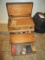 Antique Wood Tackle Box - 3 Reels and more -> Will not be Shipped! <- con 454