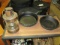 2 Cast Iron Skillets and Lantern -> Will not be Shipped! <- con 509