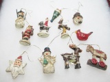 Lot of 11 Miniature Christmas Ornaments - con  576