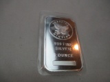 1 Troy Oz .999 Fine Silver Bar - Unc - con 200