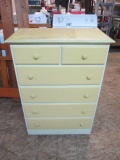Vintage 6 Drawer Rolling Dresser - 30x16x43 -> Will not be Shipped! <- con 9
