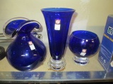 3 Pieces of Blue Glass - Hand-made in Poland -> Will not be Shipped! <- con 2