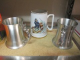 Pair of Pewter Mugs with Norman Rockwell Mug -> Will not be Shipped! <- con 317