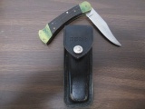 Buck 110 with Leather Sheath - 8.75
