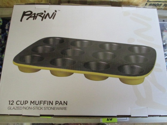 New Stoneware Muffin Pan - con 12