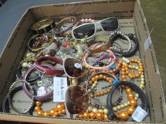 Assorted Bracelets Costume Jewelry and Sunglasses - con 548