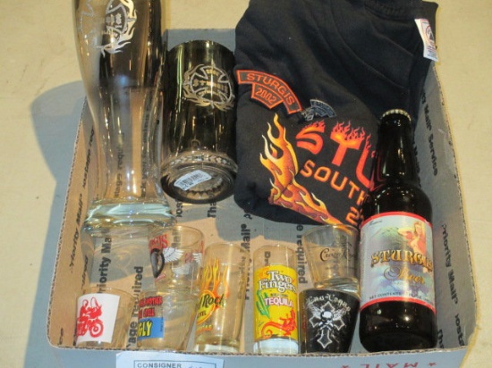 Sturgis T-Shirt, Beer Mug, Shot Glasses etc Will Not Be Shipped con 12