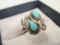 Sterling Silver and Turquoise Ring - Size 6.75 - con 583