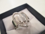 Sterling Silver Heart Ring - Size 7.5 - con 583