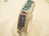 Sterling Silver and Turquoise Bracelet - con 583