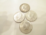 Four 40% Silver Kennedy Half Dollars - con 200