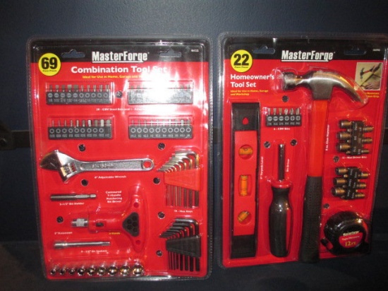 2 New MasterForge Tool Sets - 69 pc and 22 pc - con 317