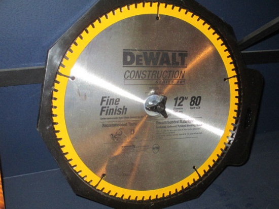 New 12 inch Dewalt Fine Finish Saw Blade Will Not Be Shipped con 181