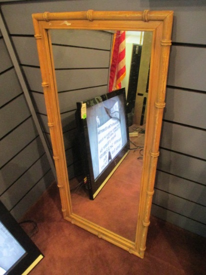 Bamboo Framed Mirror 22x46 Will Not Be Shipped con 757