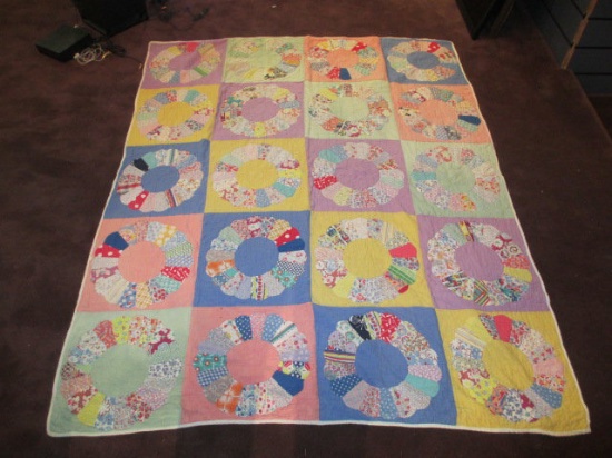 Hand Stiched Vintage Quilot 79x62 inch con 32