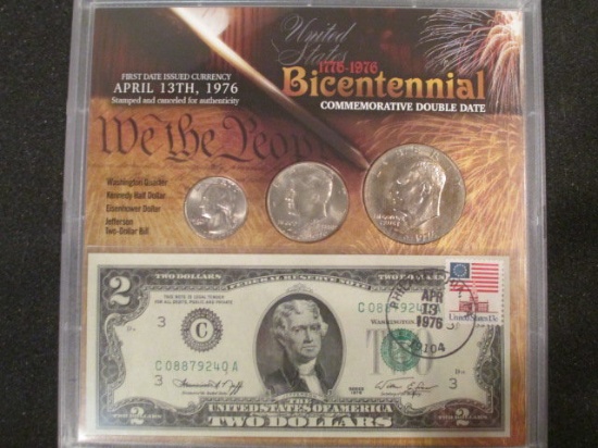 1776-1976 Bicentennial Commerative Double Date Set con 346