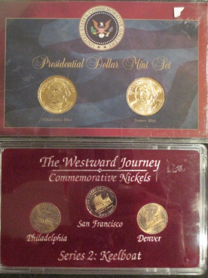 Presidential Dollar mint set and westward Journey set con 346