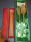 Scrimshaw Salad Spoon and Fork and Oriental Fan con 757