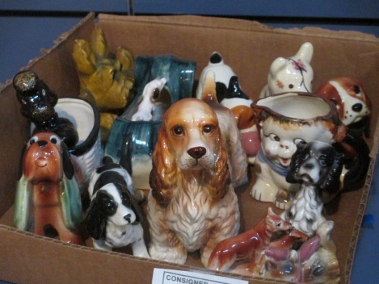 Lot of Dog figurines, Planters and Toys Will Not Be Shipped con 585