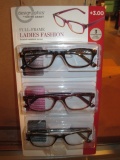 New 3 pack fashion ladies glasses w/casses con 576