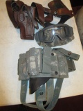 Military goggles and leather holsters con 454