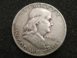 1951-D Franklin Half Dollar con 200
