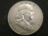 1957-D Franklin Half Dollar con 200