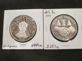 Over 1 oz Silver two coin lot con 346