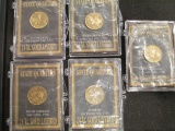 five 24K gold Plated state quarters con 346