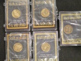 five 24K gold Plated state quarters con 346